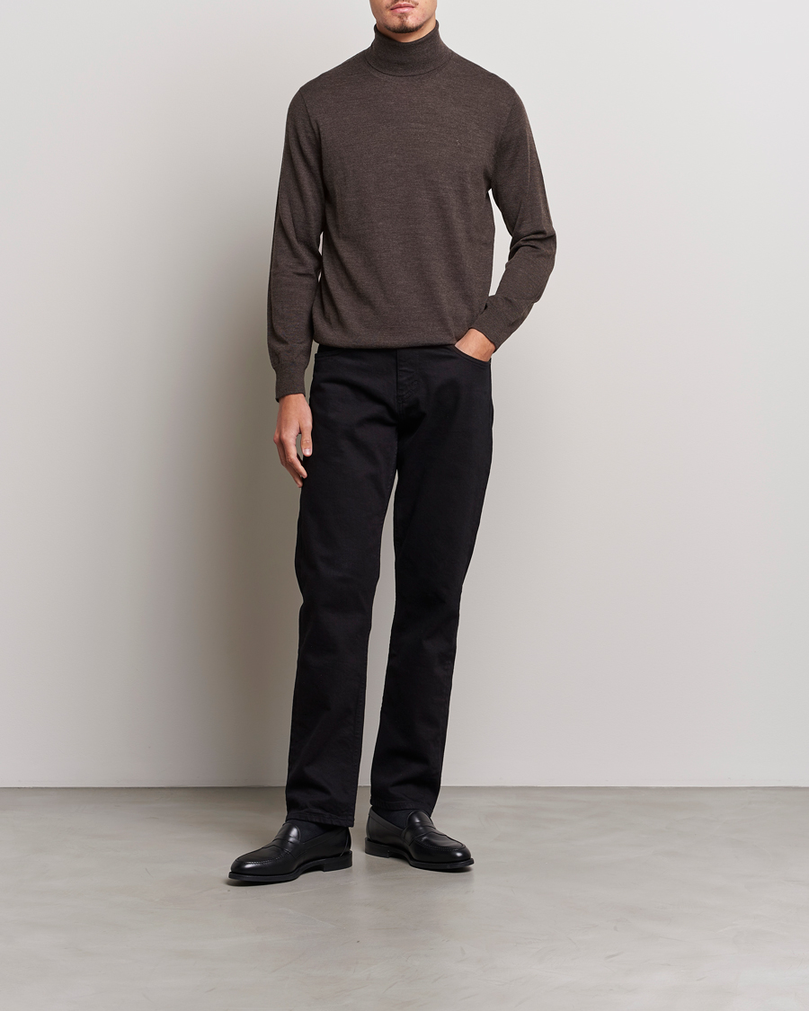 Herre | Gensere | Polo Ralph Lauren | Merino Knitted Rollneck Brown Heather