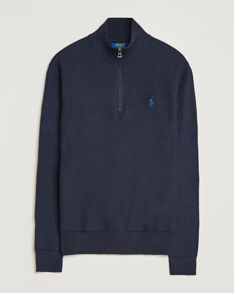 Herre | Gensere | Polo Ralph Lauren | Half Zip Cotton Pullover Navy Heather