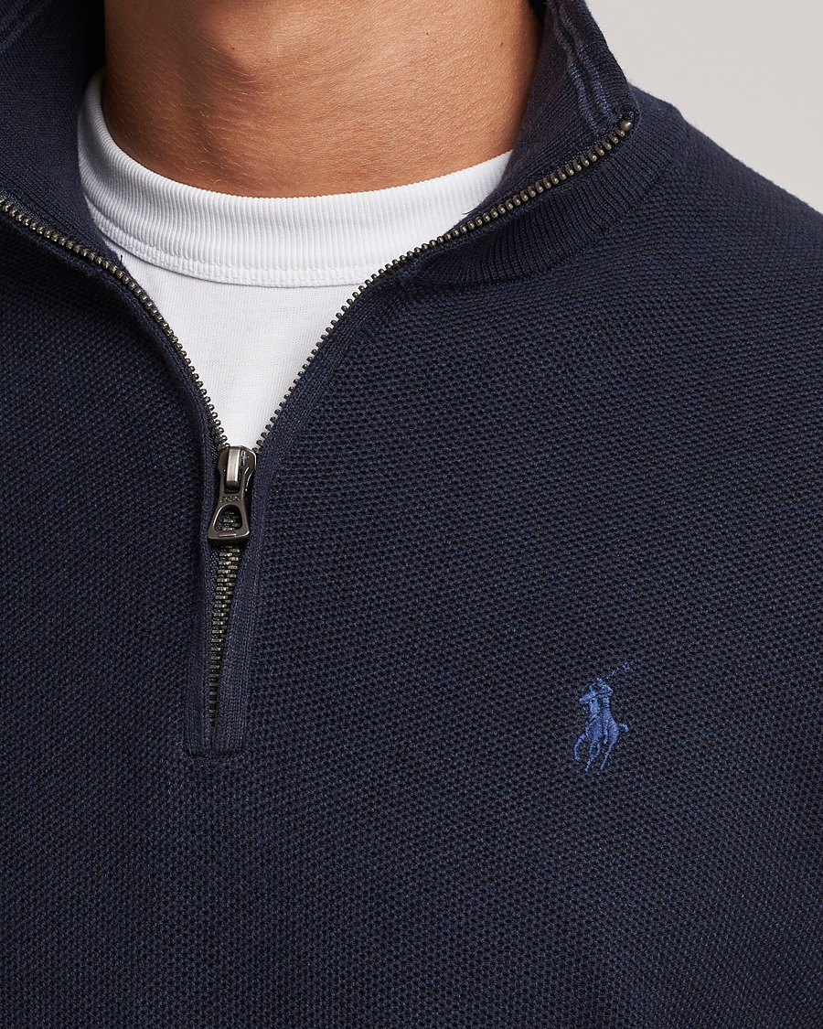 Herre | Gensere | Polo Ralph Lauren | Half Zip Cotton Pullover Navy Heather
