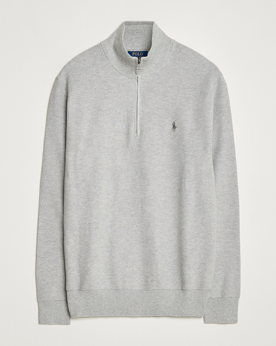 Herre | Gensere | Polo Ralph Lauren | Half Zip Cotton Pullover Andover Heather