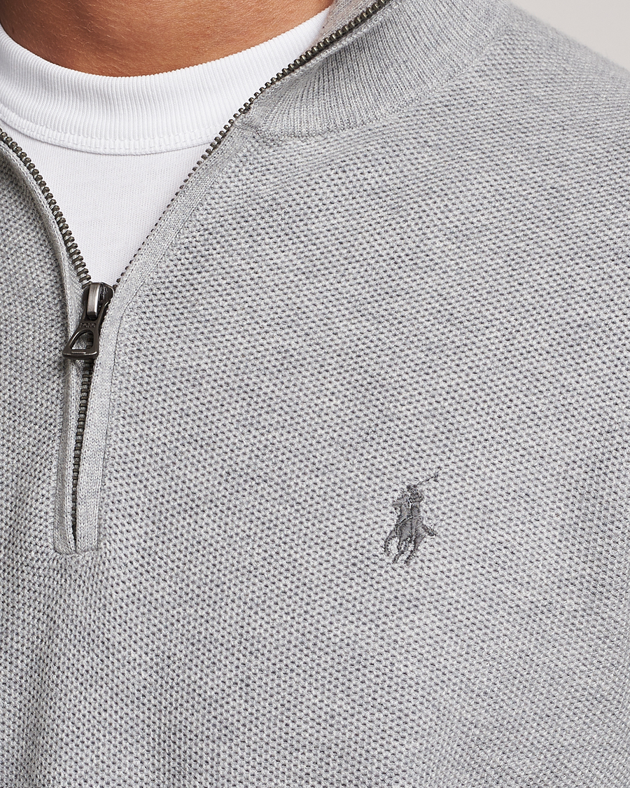 Herre | Gensere | Polo Ralph Lauren | Half Zip Cotton Pullover Andover Heather