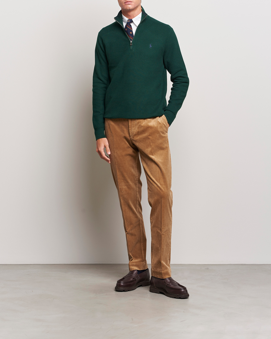 Herre | Gensere | Polo Ralph Lauren | Textured Half Zip Hunt Club Green