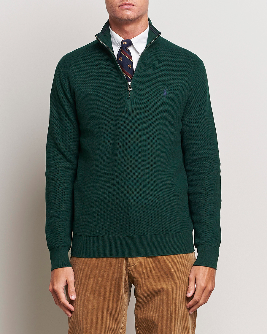 Herre | Ralph Lauren Holiday Gifting | Polo Ralph Lauren | Textured Half Zip Hunt Club Green