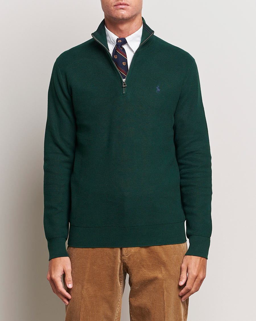 Herre | Gensere | Polo Ralph Lauren | Textured Half Zip Hunt Club Green