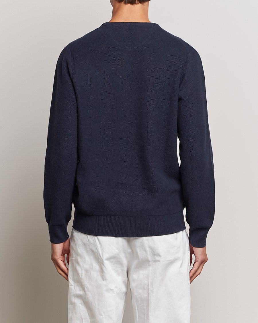 Herre | Gensere | Polo Ralph Lauren | Textured Cotton Crew Neck Sweater Navy Heather 