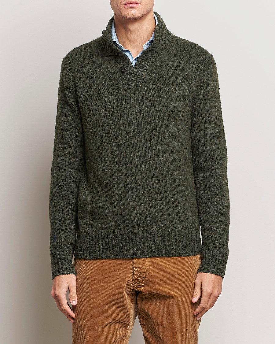 Herre | 40% salg | Polo Ralph Lauren | Wool Knitted Donegal Moss Green