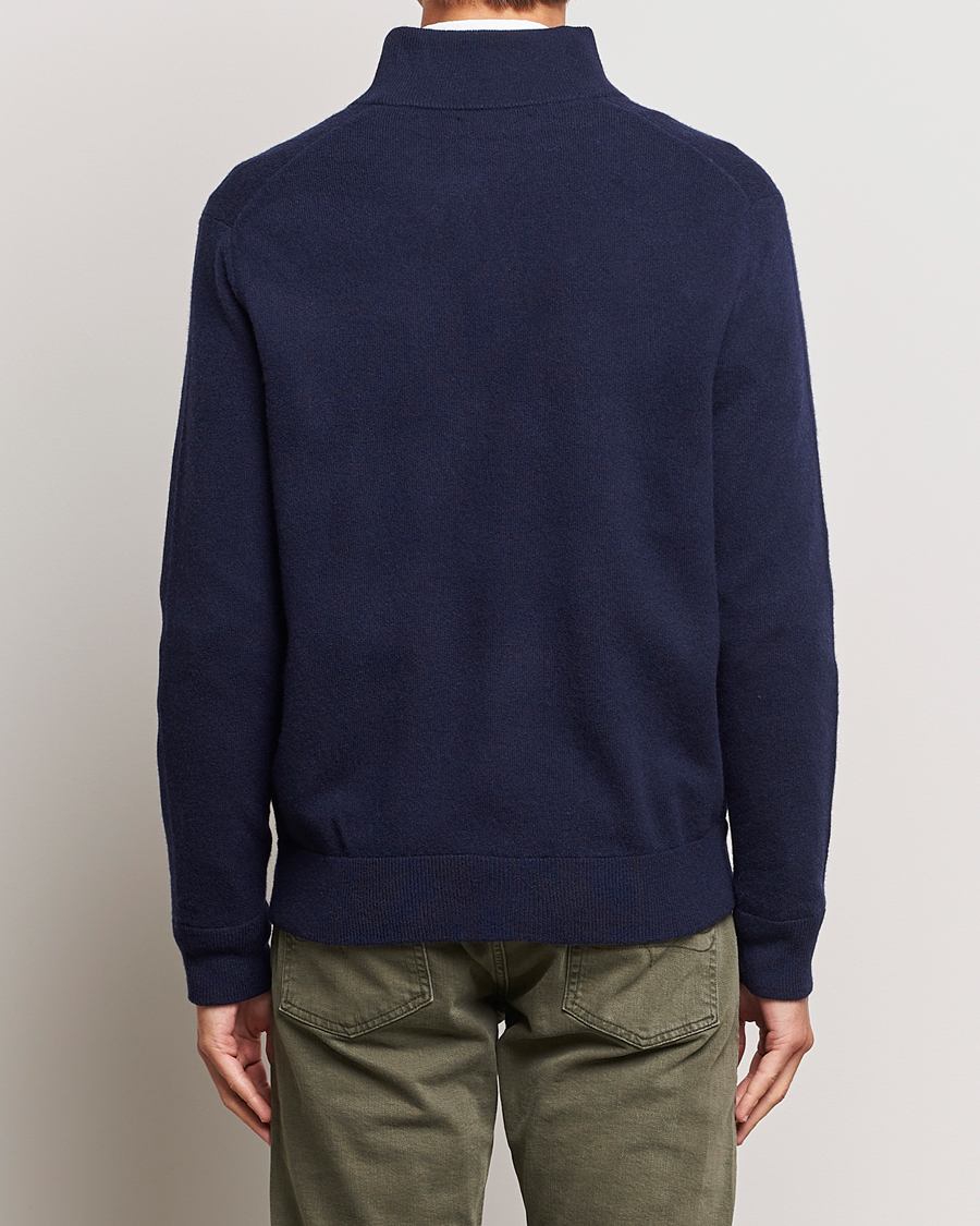 Herre | Gensere | Polo Ralph Lauren | Merino Knitted Full Zip Sweater Hunter Navy