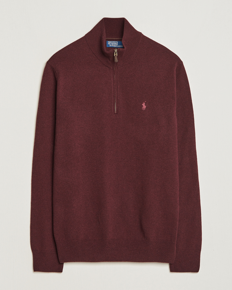 Herre | Gensere | Polo Ralph Lauren | Merino Half-Zip Sweater Aged Wine Heather