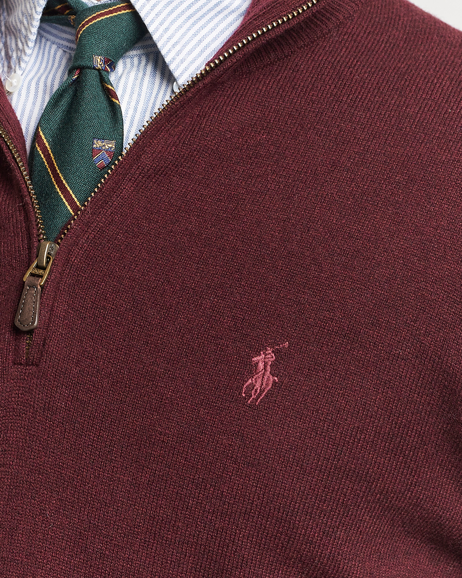 Herre | Gensere | Polo Ralph Lauren | Merino Half-Zip Sweater Aged Wine Heather