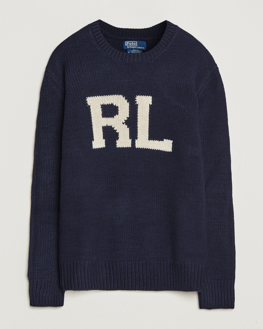 Herre | Gensere | Polo Ralph Lauren | RL Wool Knitted Sweater Hunter Navy
