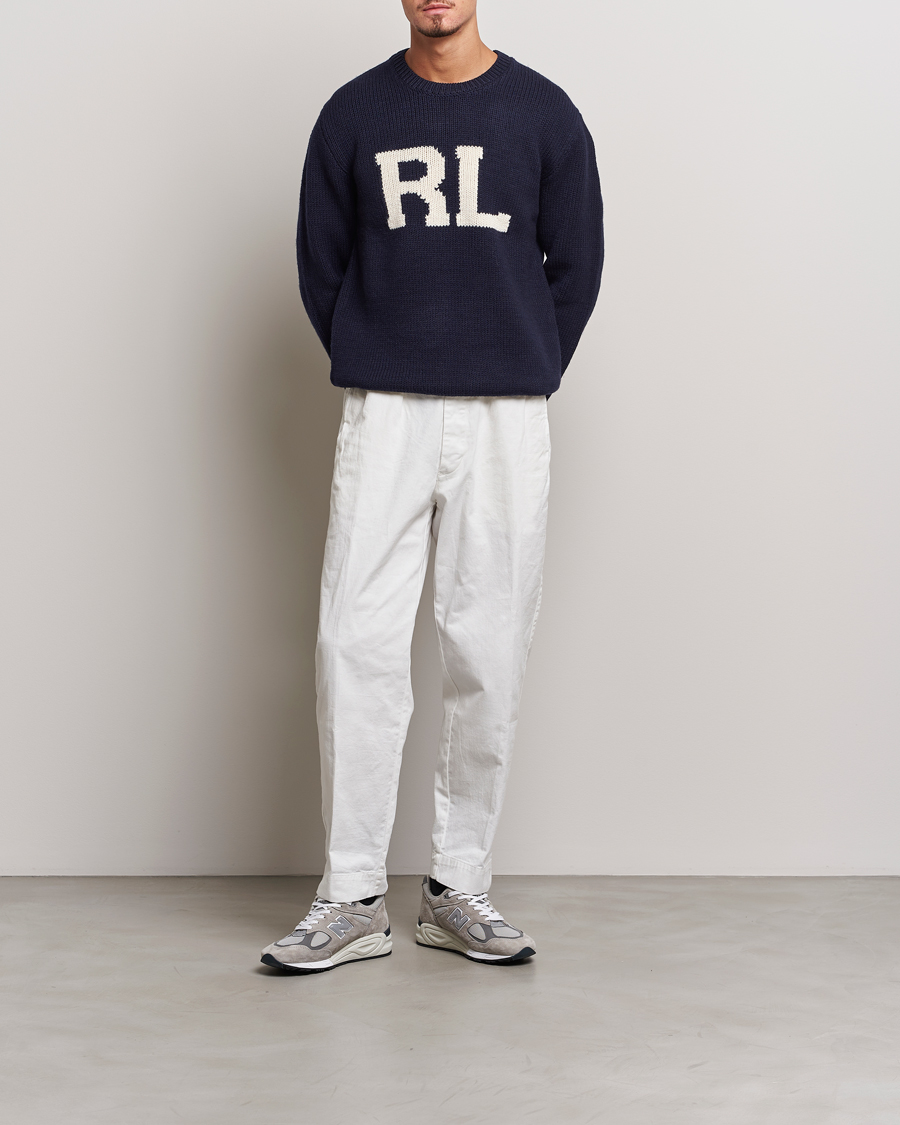 Herre | Gensere | Polo Ralph Lauren | RL Wool Knitted Sweater Hunter Navy