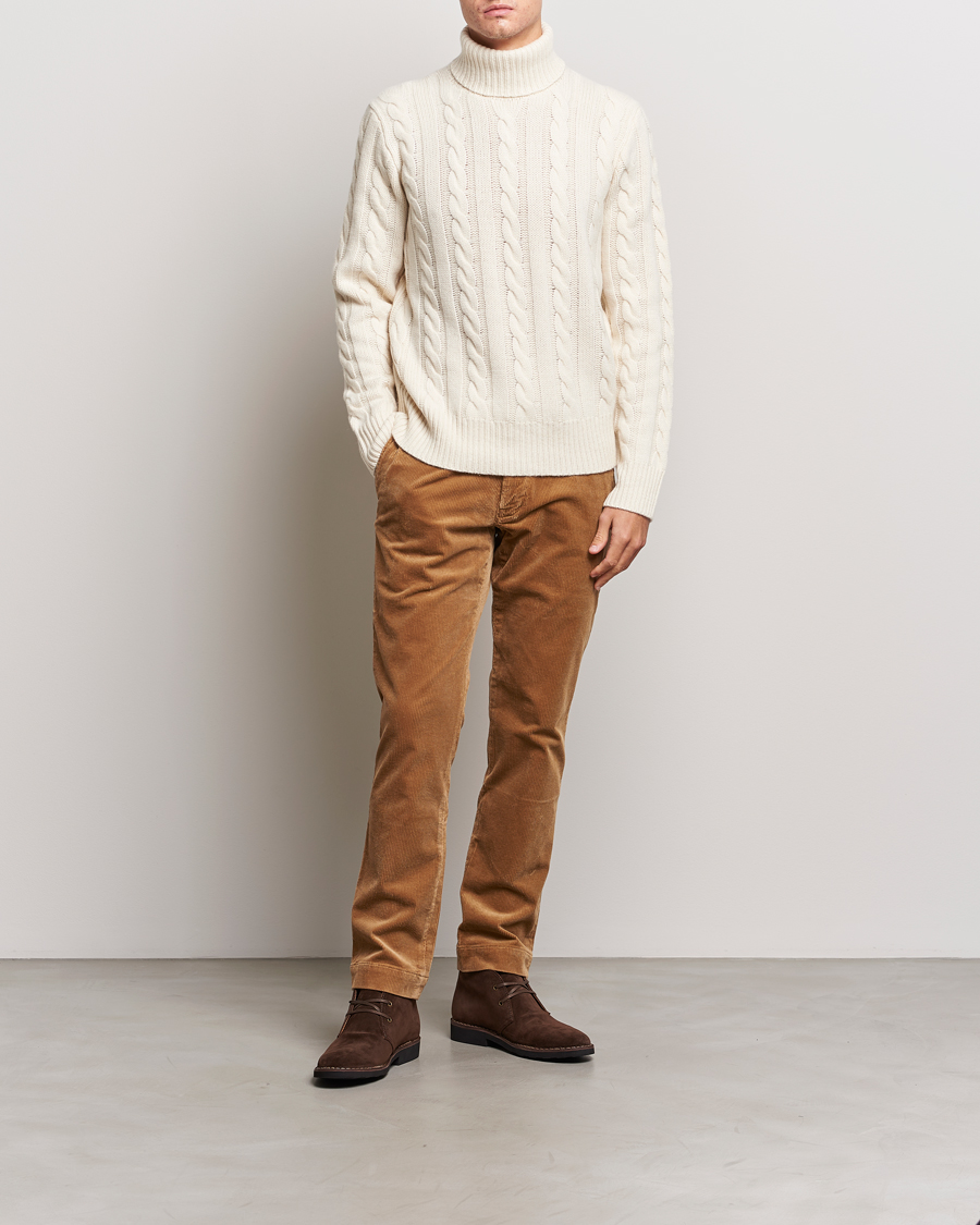 Herre | Gensere | Polo Ralph Lauren | Wool/Cashmere Cable Rollneck Andover Cream