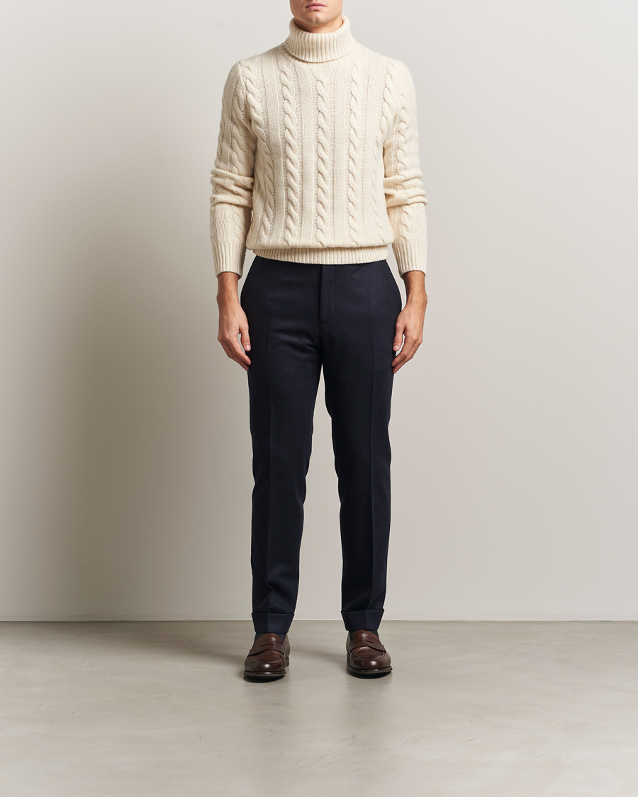 Herre | Gensere | Polo Ralph Lauren | Wool/Cashmere Cable Rollneck Andover Cream