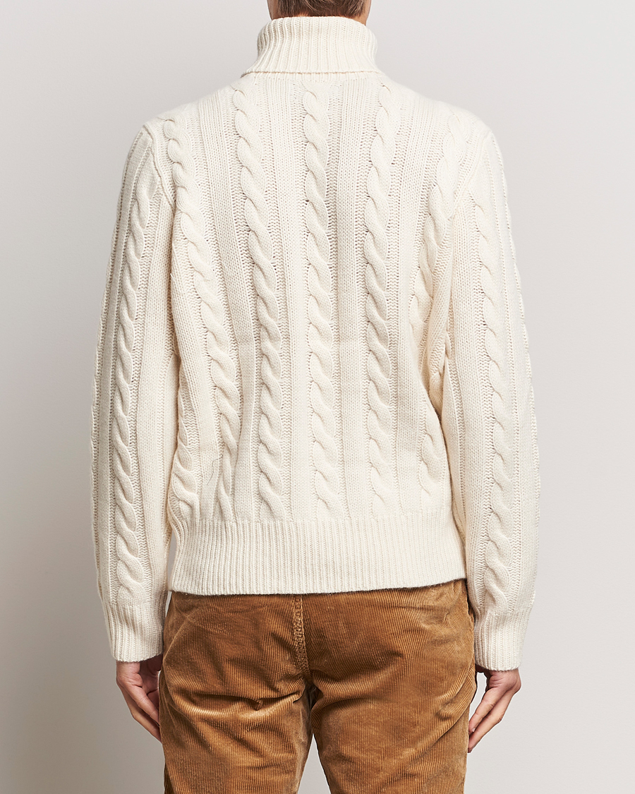 Herre | Gensere | Polo Ralph Lauren | Wool/Cashmere Cable Rollneck Andover Cream