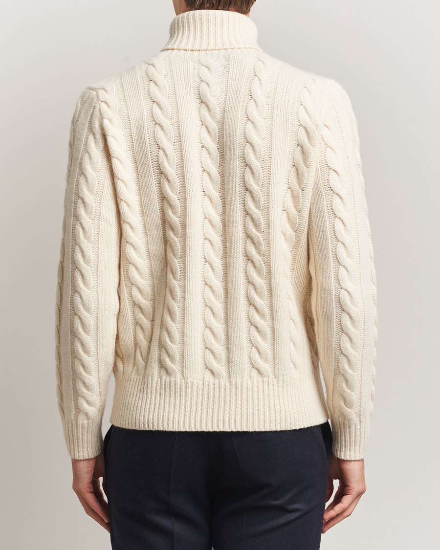 Herre | Gensere | Polo Ralph Lauren | Wool/Cashmere Cable Rollneck Andover Cream