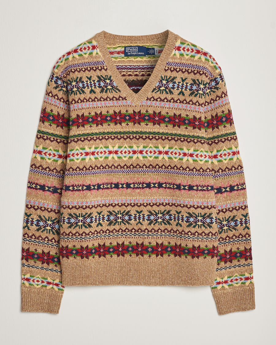 Herre | Gensere | Polo Ralph Lauren | Wool Knitted Fairisle Sweater Camel Combo