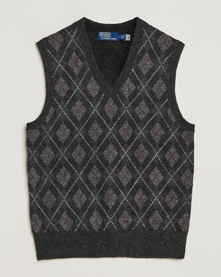 Herre | Gensere | Polo Ralph Lauren | Wool Argyle Slipover Charcoal