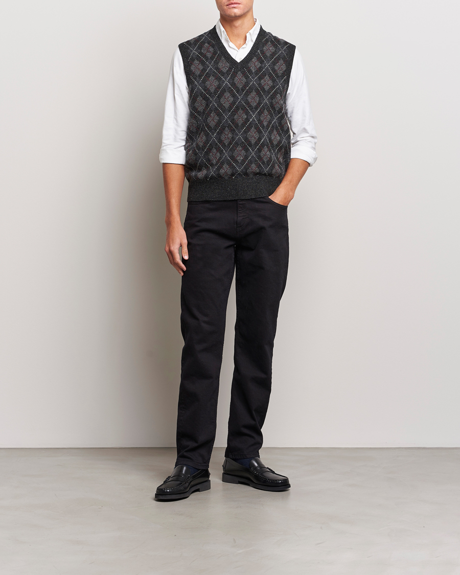 Herre | Gensere | Polo Ralph Lauren | Wool Argyle Slipover Charcoal