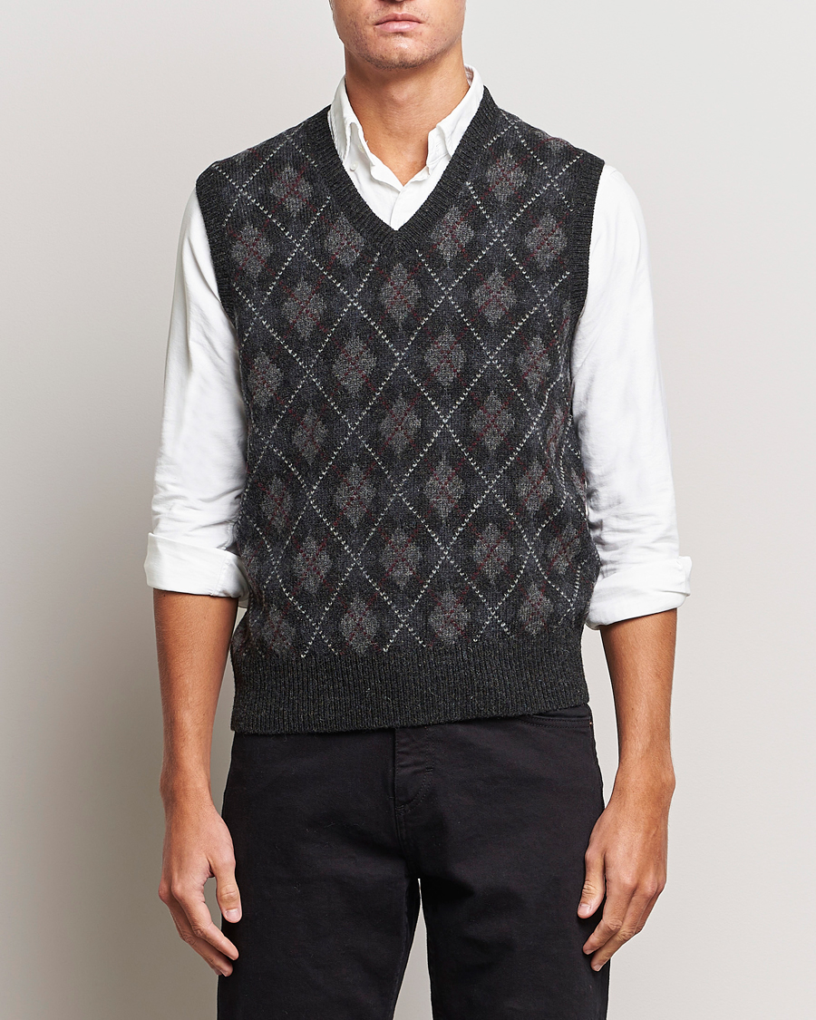 Herre |  | Polo Ralph Lauren | Wool Argyle Slipover Charcoal