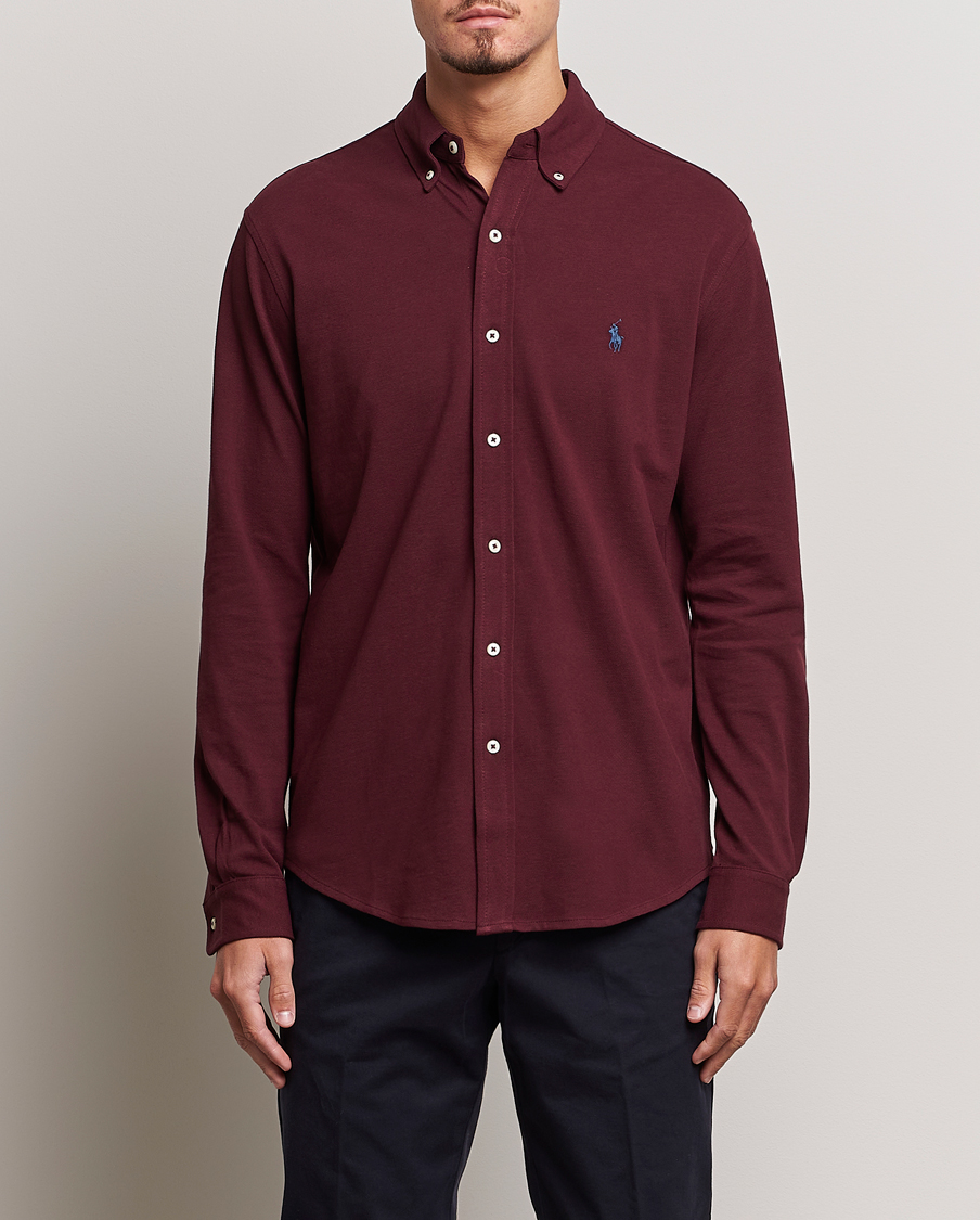 Herre |  | Polo Ralph Lauren | Featherweight Mesh Shirt Harvard Wine