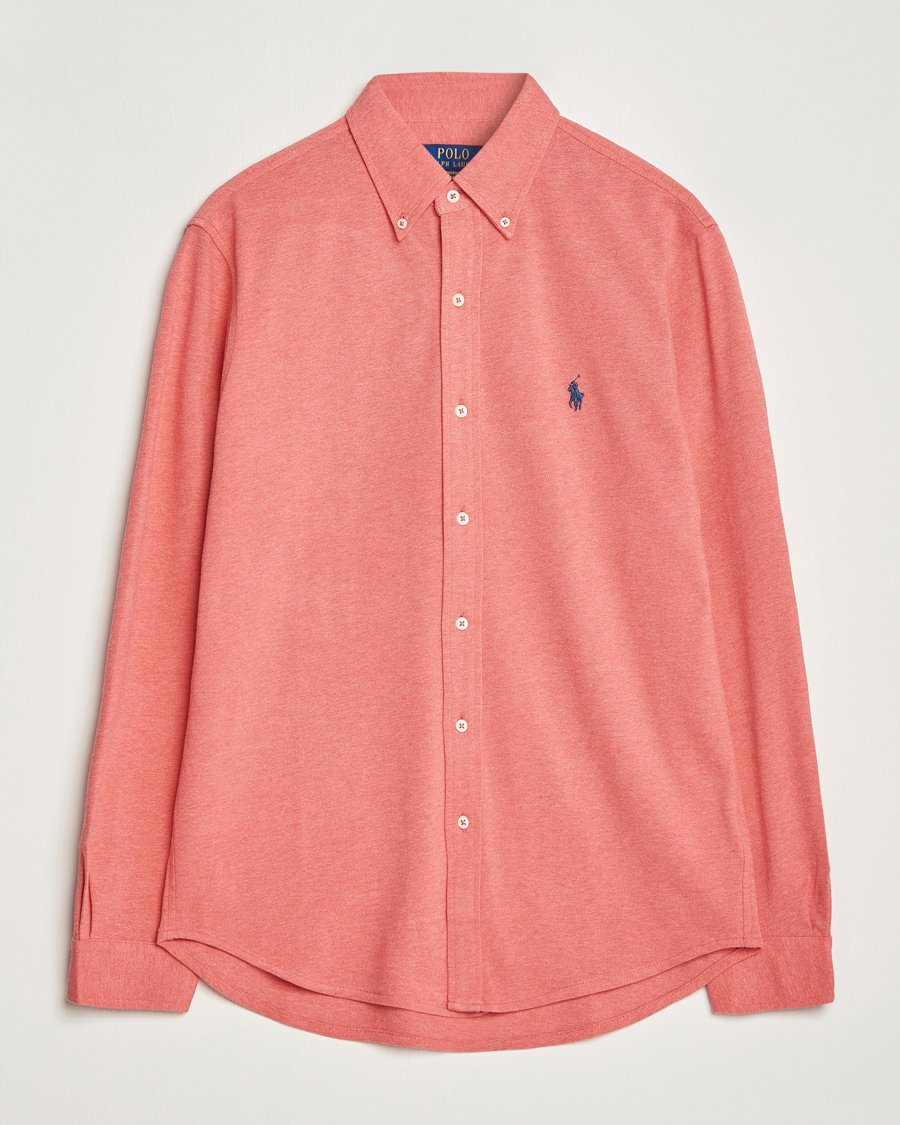 Herre | Skjorter | Polo Ralph Lauren | Slim Fit Featherweight Mesh Shirt Highland Rose Heather