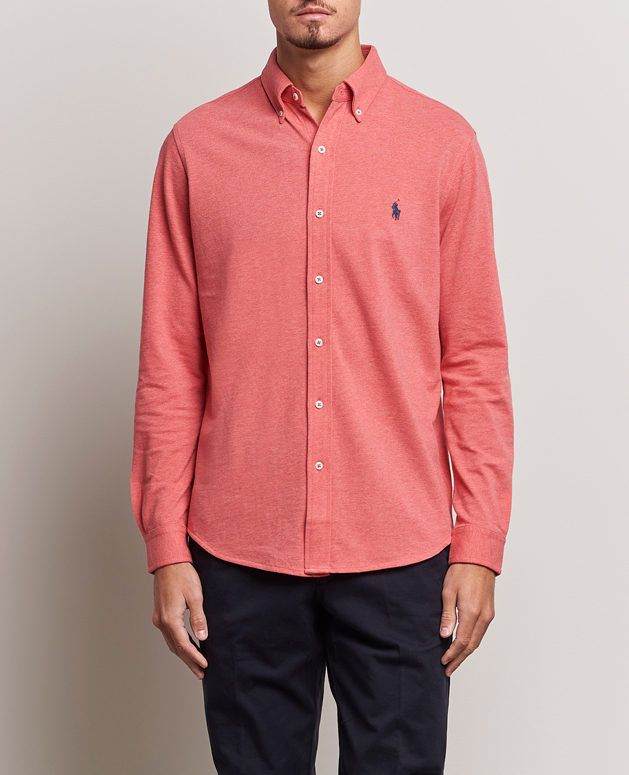 Herre | Skjorter | Polo Ralph Lauren | Slim Fit Featherweight Mesh Shirt Highland Rose Heather