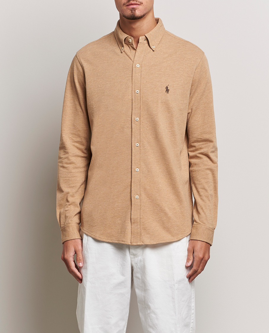 Herre | | Polo Ralph Lauren | Featherweight Mesh Shirt Camel Heather