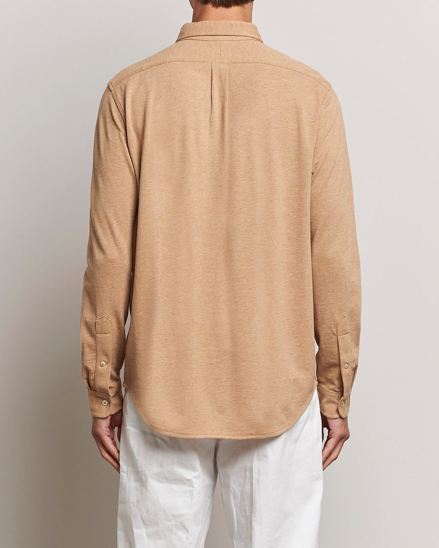 Herre | Skjorter | Polo Ralph Lauren | Slim Fit Featherweight Mesh Shirt Camel Heather