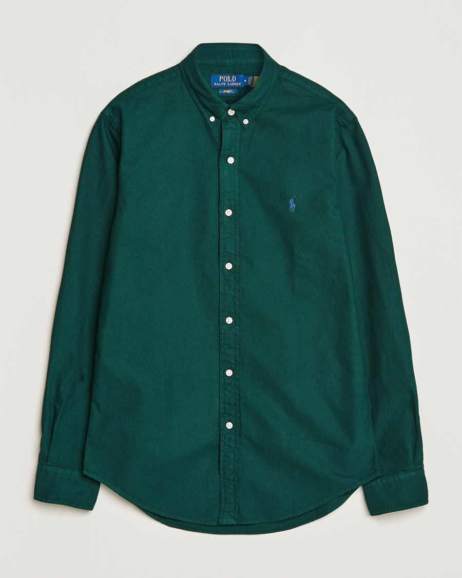 Herre | Oxfordskjorter | Polo Ralph Lauren | Slim Fit Garment Dyed Oxford Hunt Club Green