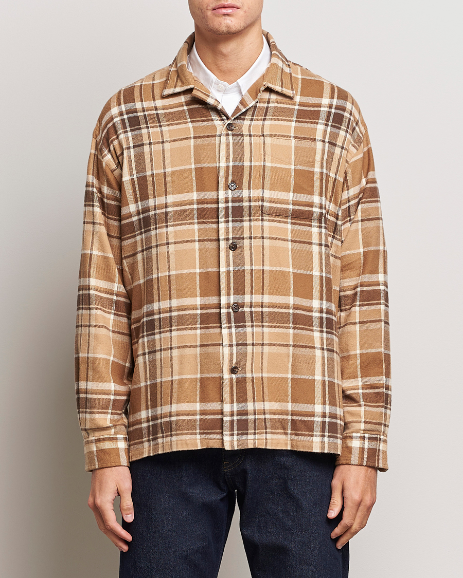Herre |  | Polo Ralph Lauren | Brushed Flannel Checked Shirt Khaki/Brown
