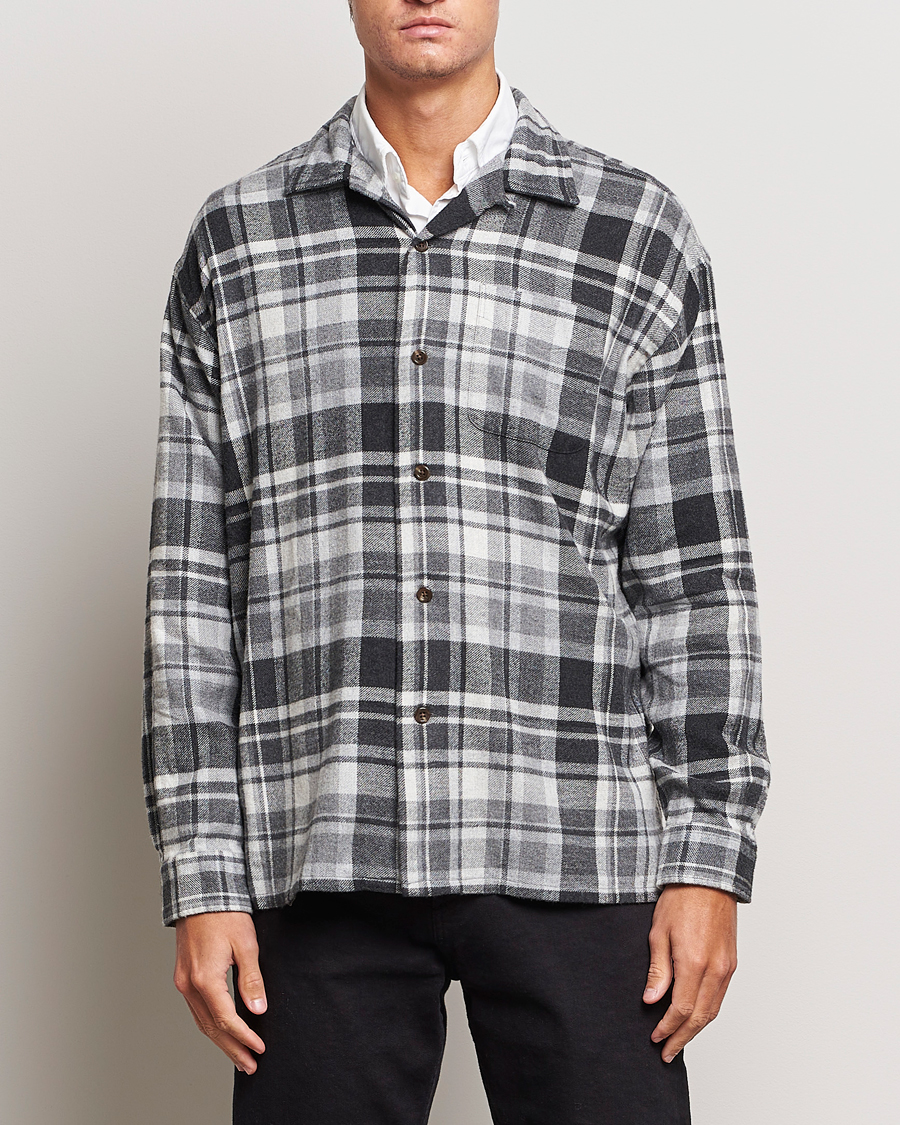 Herre | Casualskjorter | Polo Ralph Lauren | Brushed Flannel Checked Shirt Grey