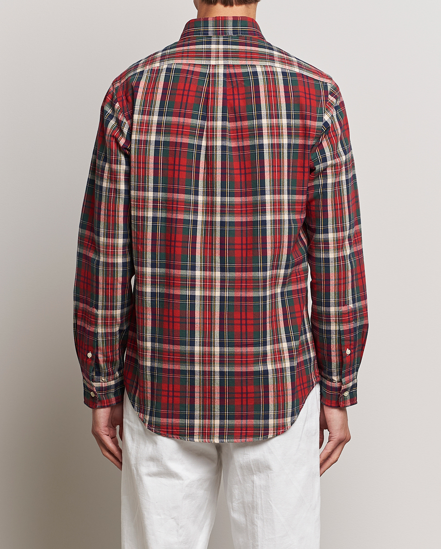 Herre | Skjorter | Polo Ralph Lauren | Custom Fit Checked Oxford Shirt Red/Green