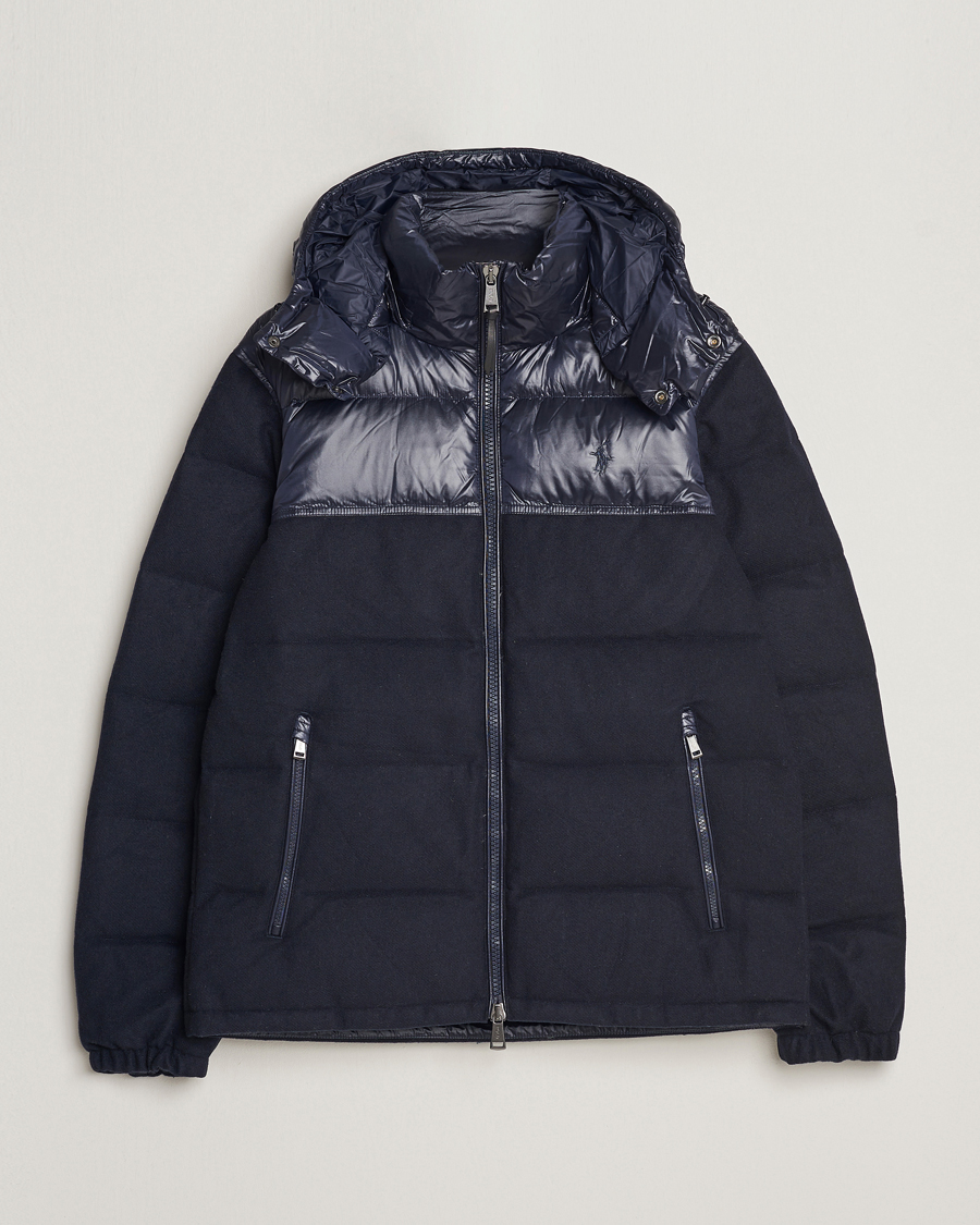 Herre | Jakker | Polo Ralph Lauren | Flint Wool Down Jacket Collection Navy