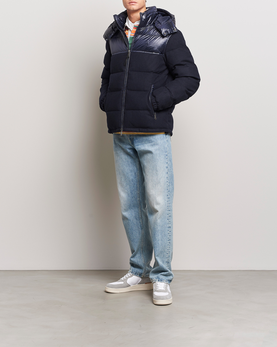 Herre | Jakker | Polo Ralph Lauren | Flint Wool Down Jacket Collection Navy