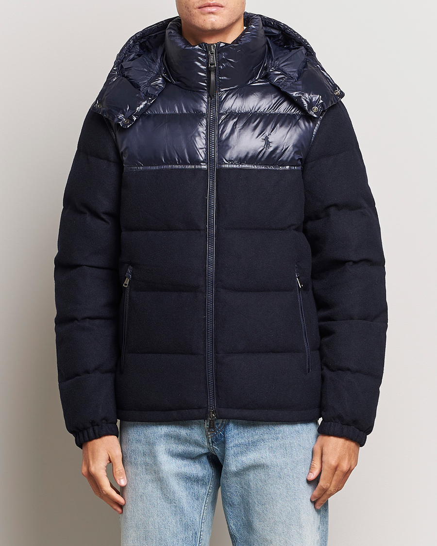 Herre | Jakker | Polo Ralph Lauren | Flint Wool Down Jacket Collection Navy