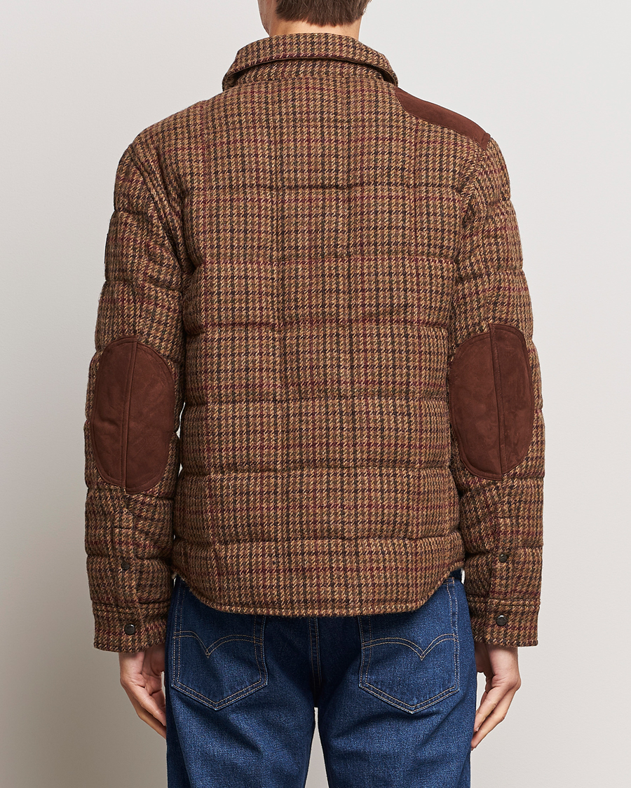 Herre | Jakker | Polo Ralph Lauren | Wool Checked Down Shirt Jacket Brown/Burgundy