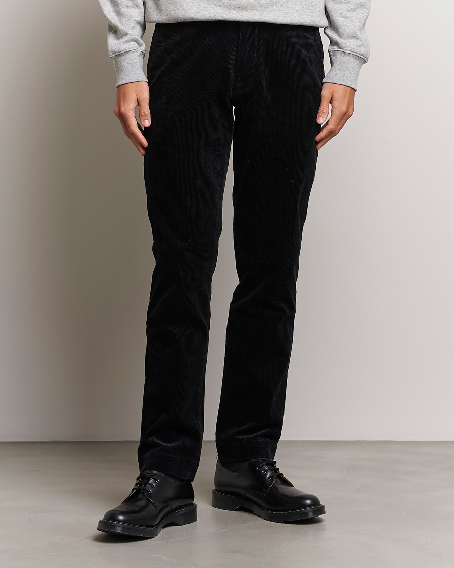Herre | Polo Ralph Lauren | Polo Ralph Lauren | Bedford Slim Fit Corduroy Trousers Black