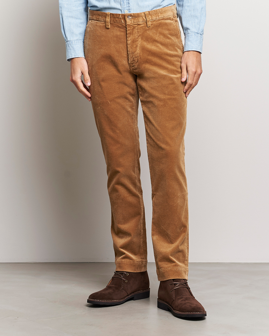 Herre | Polo Ralph Lauren | Polo Ralph Lauren | Bedford Slim Fit Corduroy Trousers Golden Brown