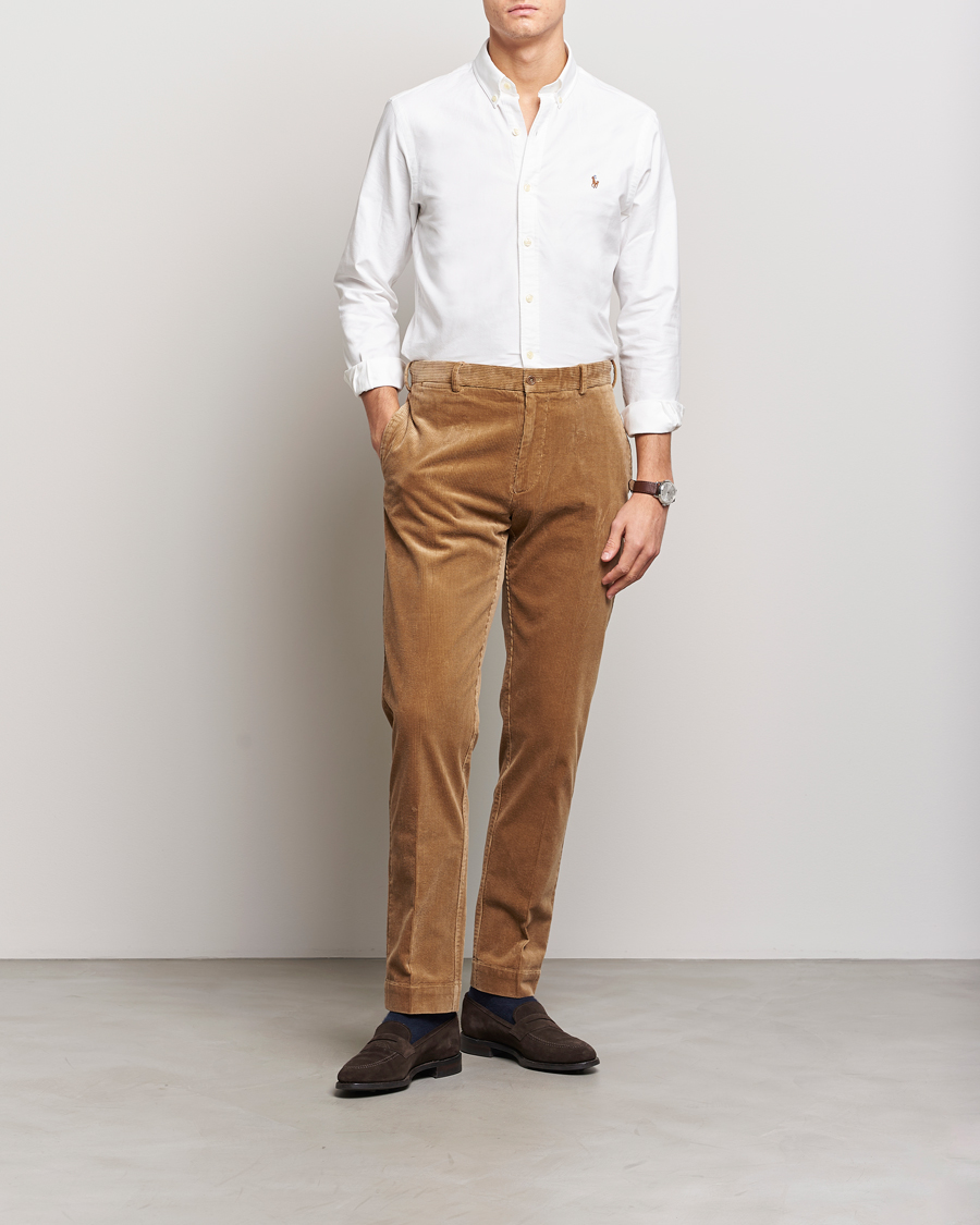 Herre | Bukser | Polo Ralph Lauren | Corduroy Pleated Trousers Rustic Tan