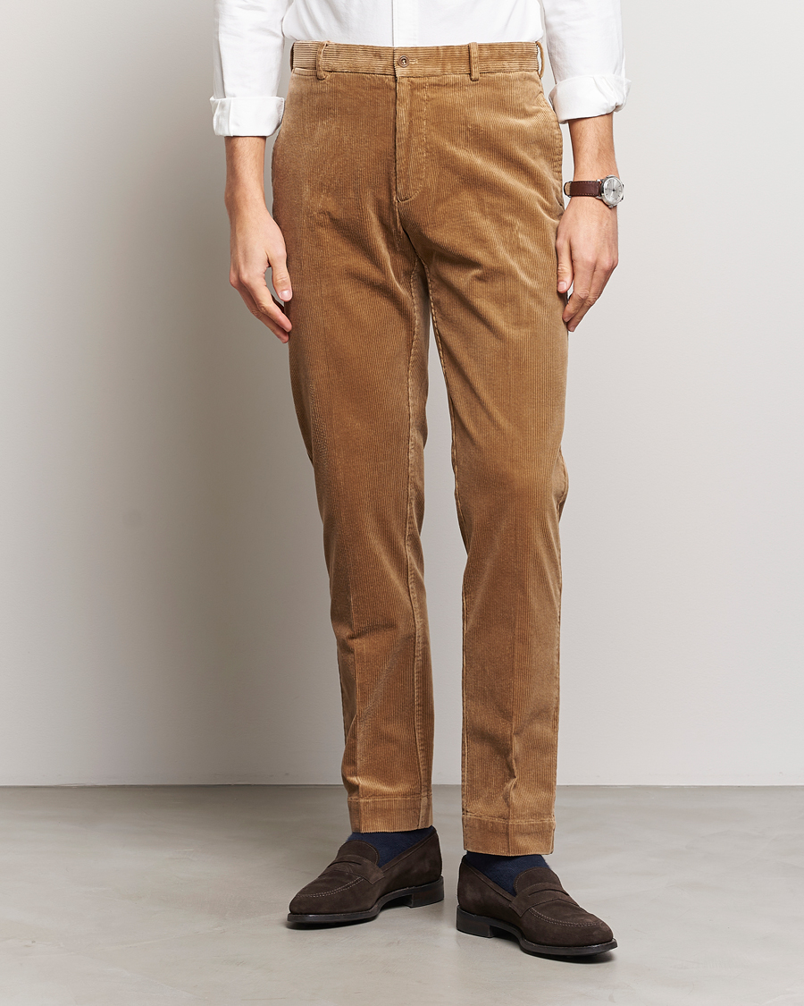 Herre | Cordfløyelsbukser | Polo Ralph Lauren | Corduroy Pleated Trousers Rustic Tan