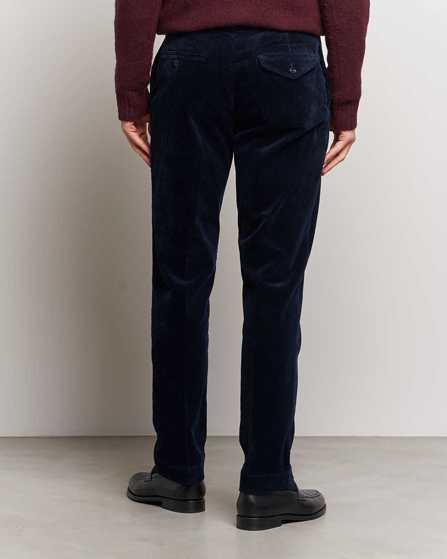 Herre | Bukser | Polo Ralph Lauren | Corduroy Pleated Trousers Aviator Navy