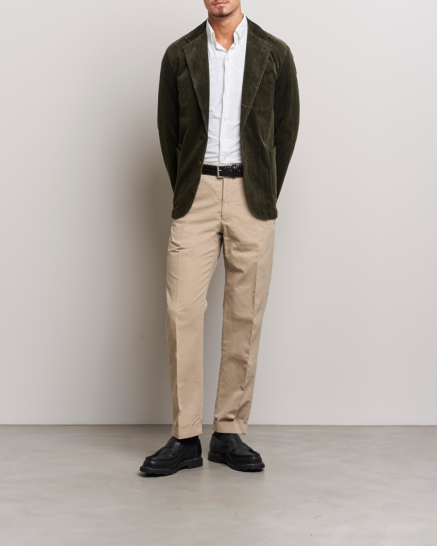 Herre | Dressjakker | Polo Ralph Lauren | Corduroy Stretch Blazer Oil Cloth Green