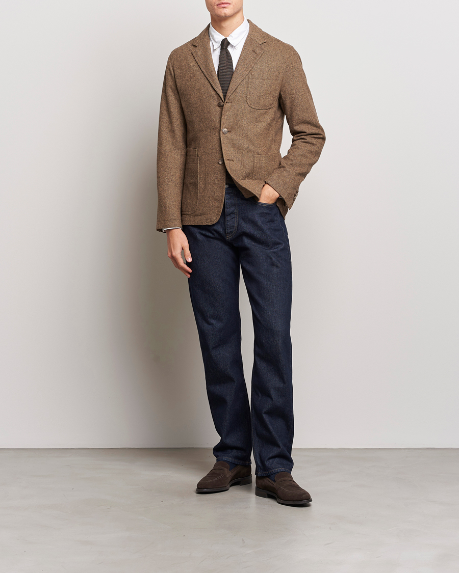 Herre | Dressjakker | Polo Ralph Lauren | Classic Herringbone Sportcoat Brown/Tan
