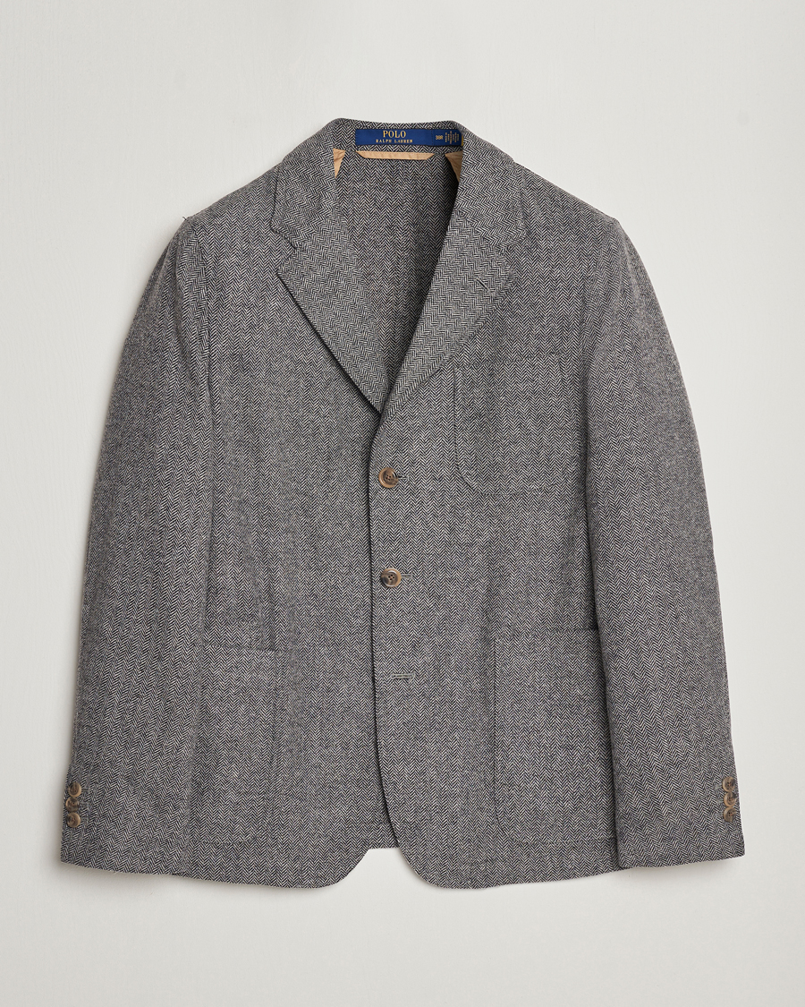 Herre | Tweedblazer | Polo Ralph Lauren | Classic Herringbone Sportcoat Black/Cream