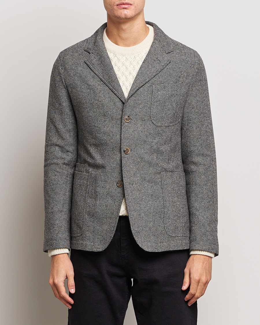 Herre | Tweedblazer | Polo Ralph Lauren | Classic Herringbone Sportcoat Black/Cream