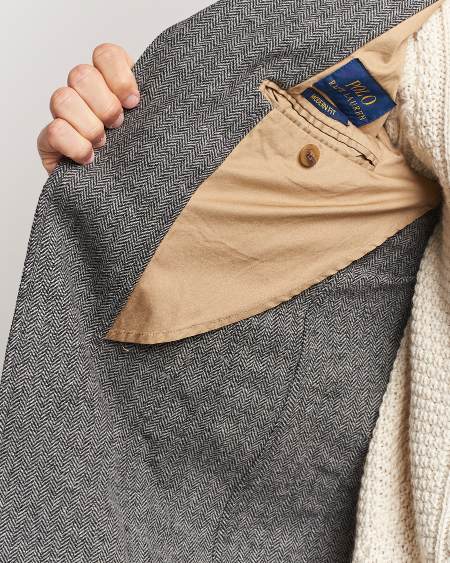 Herre | Dressjakker | Polo Ralph Lauren | Classic Herringbone Sportcoat Black/Cream