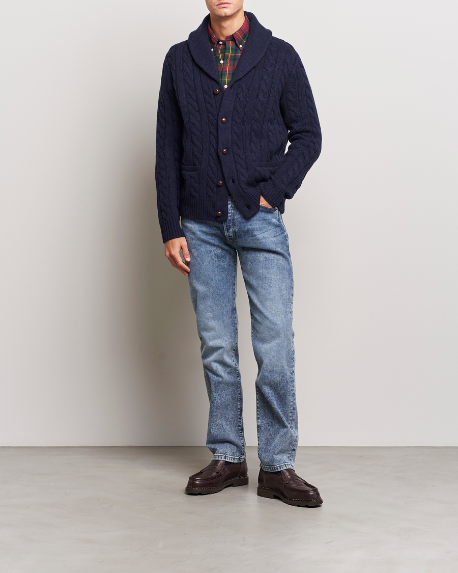 Herre | Gensere | Polo Ralph Lauren | Wool Cable Cardigan Hunter Navy