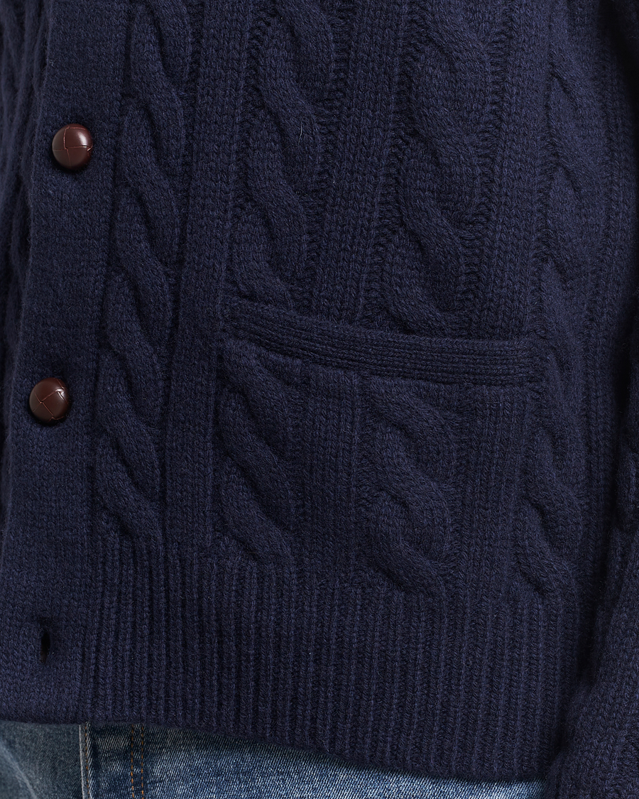 Herre | Gensere | Polo Ralph Lauren | Wool Cable Cardigan Hunter Navy