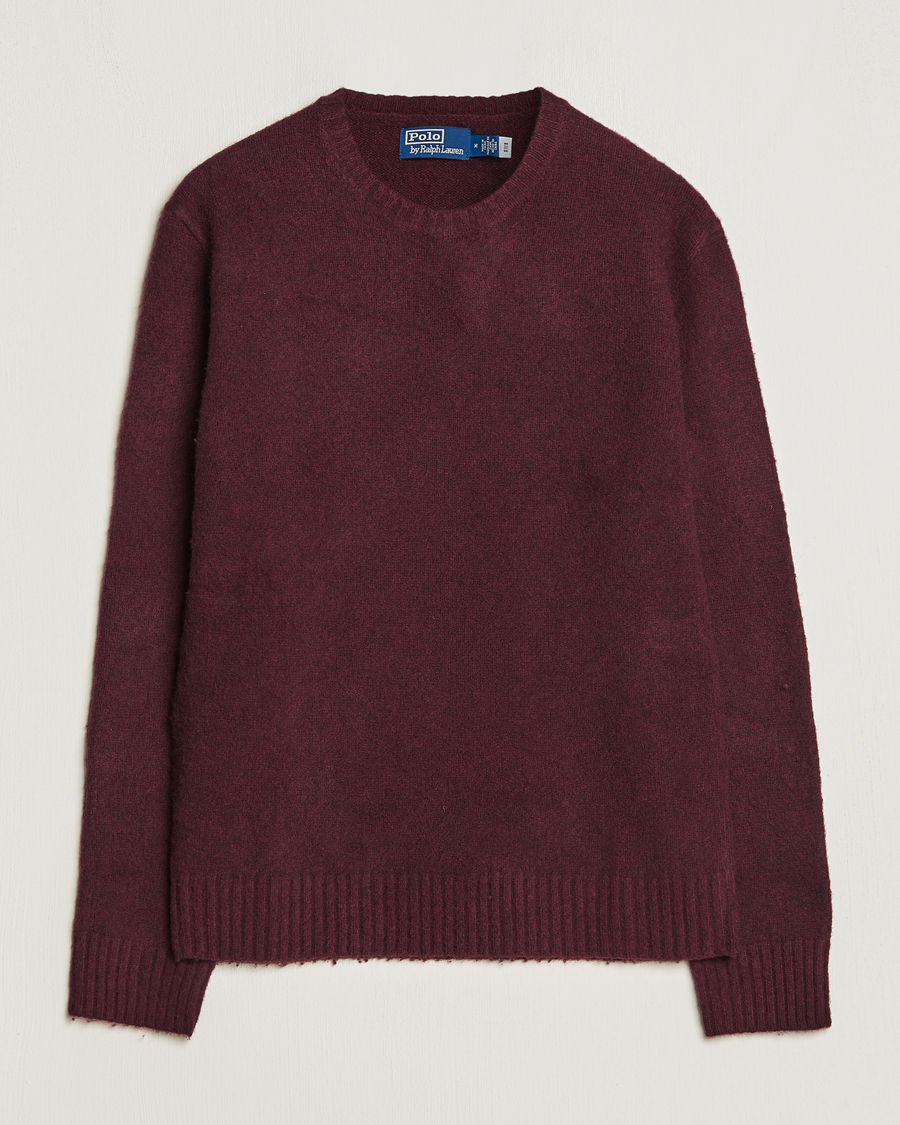 Herre | Gensere | Polo Ralph Lauren | Wool/Cashmere Patch Crew Neck Wine Heather