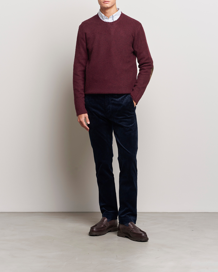 Herre | Gensere | Polo Ralph Lauren | Wool/Cashmere Patch Crew Neck Wine Heather